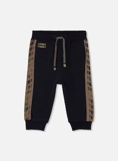 Pantalon molleton garçon avec bandes latérales  - vertbaudet enfant