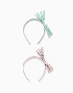 Lot de 2 serre-têtes fins avec nœuds  - vertbaudet enfant