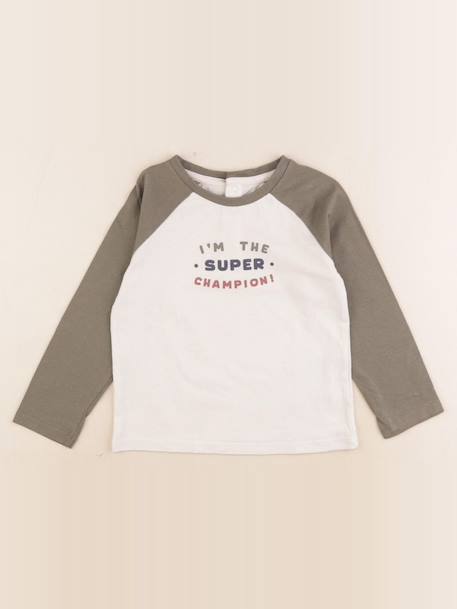 Tee-shirt - 36 mois Beige, vert 1 - vertbaudet enfant 