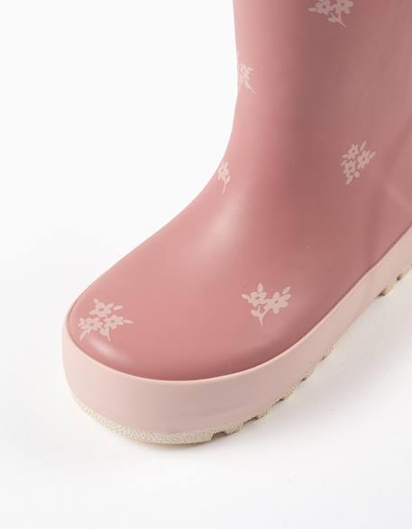 Bottes de pluie avec imprimé fleuri Rose 4 - vertbaudet enfant 