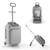Valise cabine enfant Kinderkraft CABBY 2 en 1 porteur avec siège roues lumineuses pliable compacte 20l Grey+Pink 1 - vertbaudet enfant 