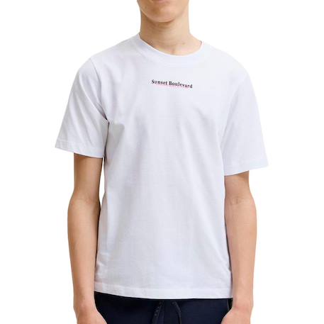 T-shirt garçon jjcity Blanc+Noir+Vert 1 - vertbaudet enfant 