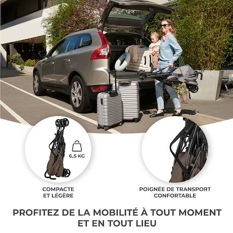 Poussette légère de voyage pliable avec dossier réglable Beige+Green+Grey+Marron 20 - vertbaudet enfant 