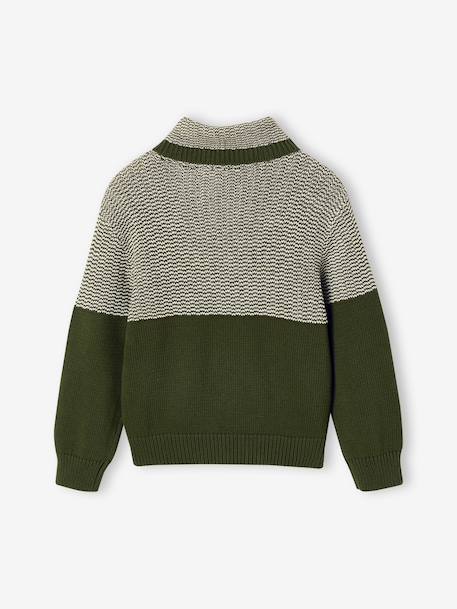 Pull col snood garçon marine+vert 5 - vertbaudet enfant 