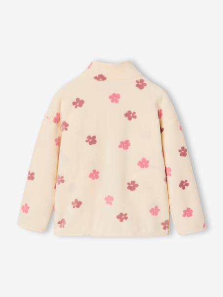 Sweat polaire fille zippé vanille 2 - vertbaudet enfant 