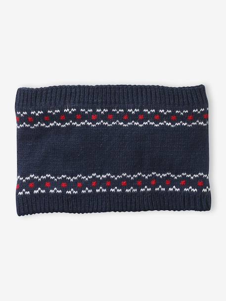Ensemble bébé bonnet, snood et moufles marine 3 - vertbaudet enfant 