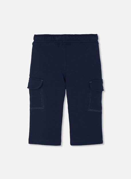Pantalon garçon molleton cargo Bleu 2 - vertbaudet enfant 