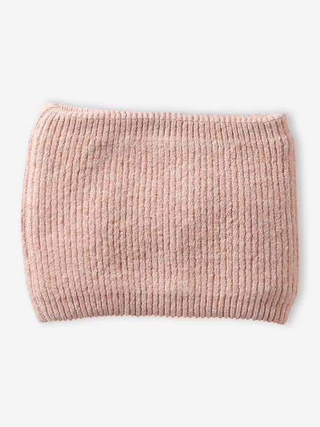 Ensemble bonnet, snood et mitaines beige poudré 3 - vertbaudet enfant 