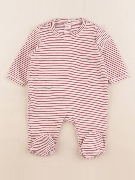 Pyjama coton - 3 mois Rouge 1 - vertbaudet enfant 