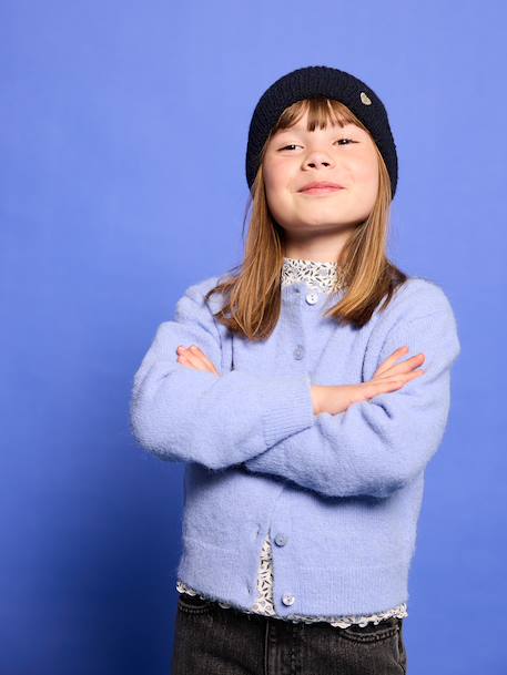 Gilet fille manches longues bleu+bordeaux+rose 1 - vertbaudet enfant 
