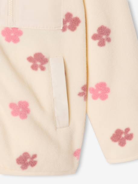 Sweat polaire fille zippé vanille 3 - vertbaudet enfant 