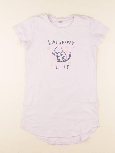 Chemise de nuit coton - 8 ans Rose 1 - vertbaudet enfant 