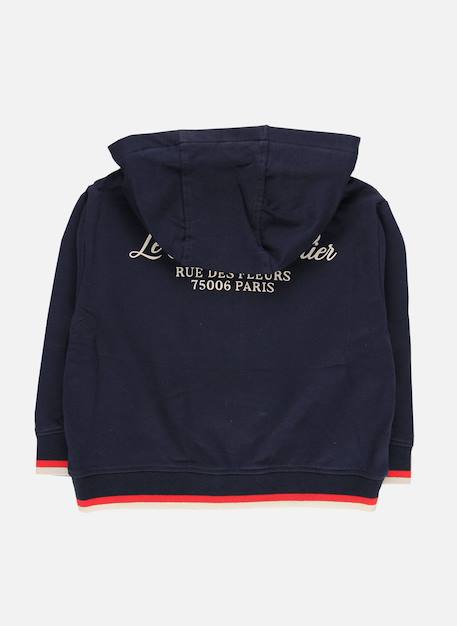 Veste fille en molleton à capuche Bleu 2 - vertbaudet enfant 