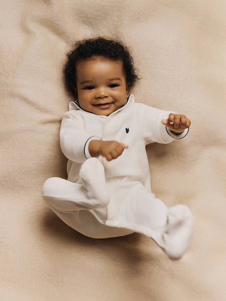 Pyjama bébé col vareuse blanc 2 - vertbaudet enfant 