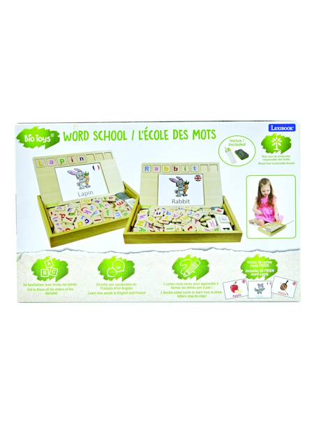 Bio toys l’ecole des mots bilingue français- anglais - jeu en bois Beige 4 - vertbaudet enfant 
