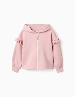 Sweat zippé en molleton avec capuche et doublure en coton peigné  - vertbaudet enfant