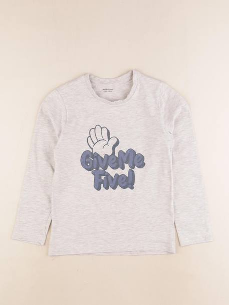 Tee-shirt - 8 ans Gris 1 - vertbaudet enfant 