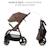 Poussette Canne TRIG 3, Légère, position allongée, pliable, harnais réglables, jusqu'à 25 kg Beige+Gris+Marron+Noir 15 - vertbaudet enfant 