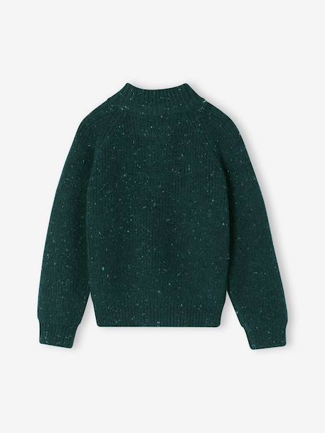 Pull col montant garçon bleu chiné 4 - vertbaudet enfant 
