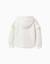 Sweat zippé en molleton avec capuche et doublure en coton peigné Blanc+Rose clair 2 - vertbaudet enfant 