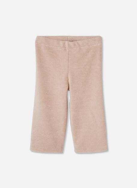 Pantalon fille en velours cotelé Blanc 2 - vertbaudet enfant 