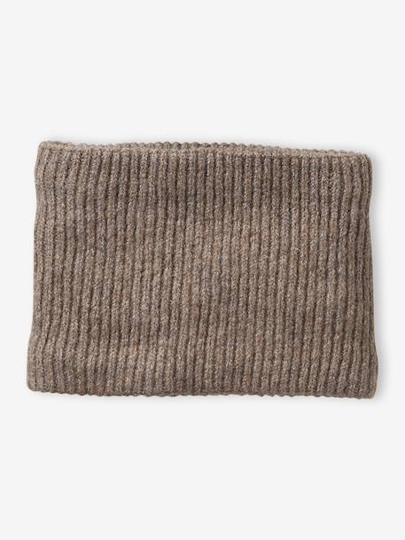 Ensemble bonnet, snood et gants taupe 4 - vertbaudet enfant 