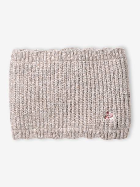 Ensemble fille tricot bonnet, snood et gants beige 4 - vertbaudet enfant 