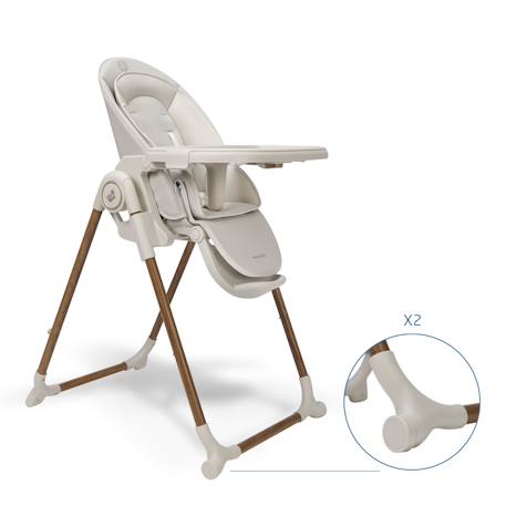 Chaise haute bébé ava plus Elegance beige+Elegance graphite 6 - vertbaudet enfant 