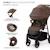 Poussette Canne TRIG 3, Légère, position allongée, pliable, harnais réglables, jusqu'à 25 kg Beige+Gris+Marron+Noir 16 - vertbaudet enfant 