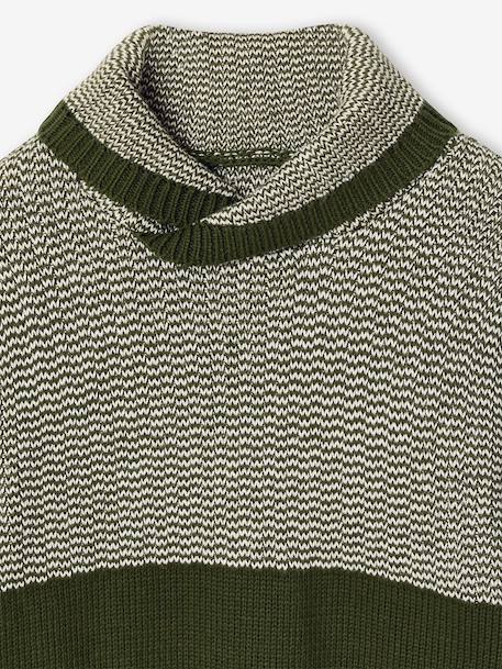 Pull col snood garçon marine+vert 6 - vertbaudet enfant 