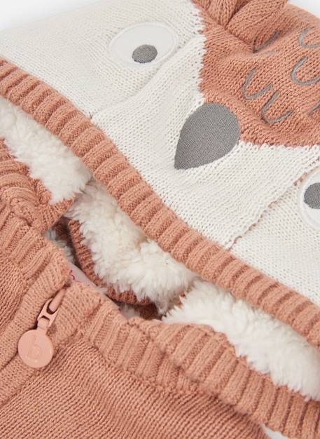 Veste en maille bébé garçon à rayures avec capuche Marron 3 - vertbaudet enfant 