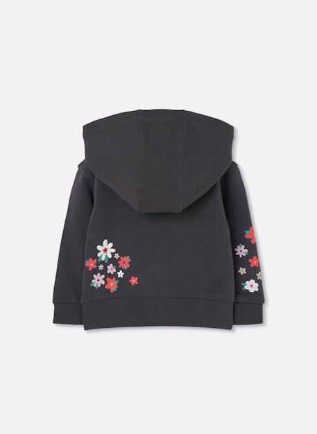 Veste fille imprimé fleurs Gris 2 - vertbaudet enfant 