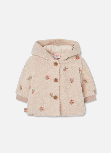 Veste molleton bébé broderie fleurs Blanc 2 - vertbaudet enfant 