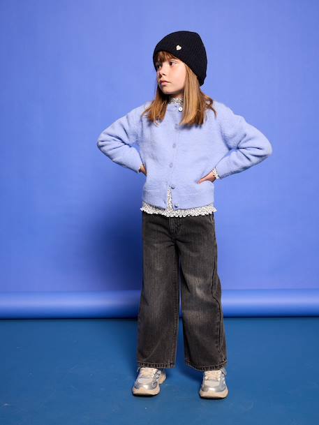 Gilet fille manches longues bleu+bordeaux+rose 5 - vertbaudet enfant 