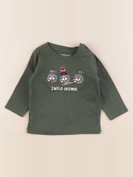 Tee-shirt - 9 mois Vert 1 - vertbaudet enfant 