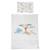 Parure housse de couette et taie d'oreiller woodland buddies Beige - savanna friends+Vert pastel - woodland buddies 3 - vertbaudet enfant 