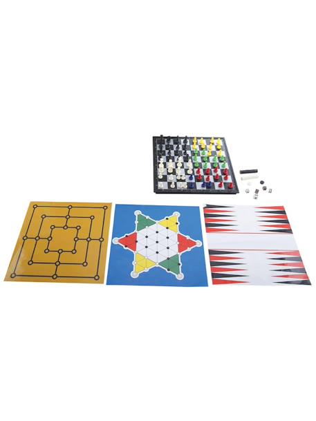 Coffret 8 jeux de société avec pions magnétiques Noir 3 - vertbaudet enfant 