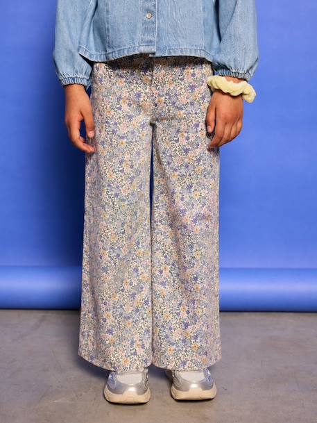 Pantalon large fille lilas 1 - vertbaudet enfant 