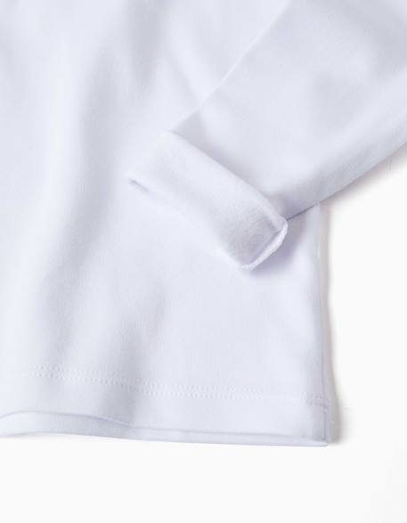 Lot de 3 t-shirts maillot de corps à manches longues en coton peigné Blanc 4 - vertbaudet enfant 
