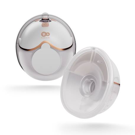 Tire-lait Kinderkraft MAMAFLOW DOUBLE électrique 4 modes mémoire 320 ml compact recharge usb-c 2 coupelles Doré+Rose 3 - vertbaudet enfant 