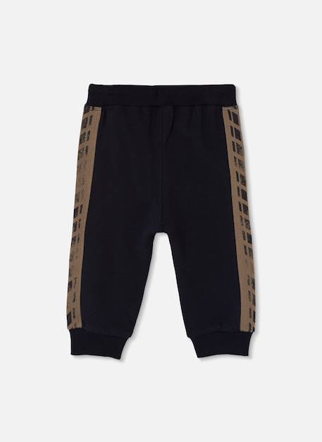 Pantalon garçon molleton avec bandes latérales Noir 3 - vertbaudet enfant 
