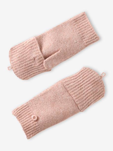 Ensemble bonnet, snood et mitaines beige poudré 5 - vertbaudet enfant 
