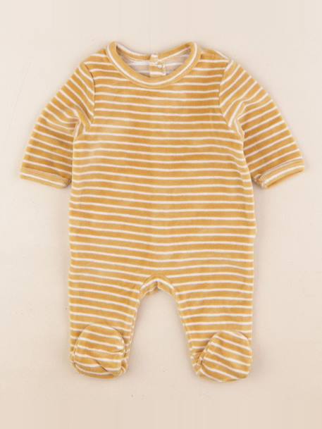 Pyjama velours - 1 mois Jaune 1 - vertbaudet enfant 