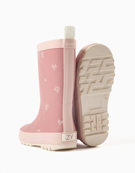 Bottes de pluie avec imprimé floral Rose 3 - vertbaudet enfant 