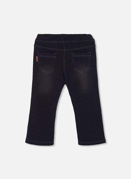Pantalon fille molleton denim Noir 2 - vertbaudet enfant 