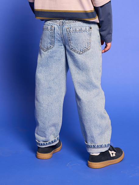 Jean droit garçon double stone 12 - vertbaudet enfant 