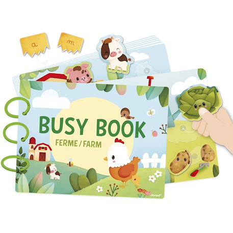 Livre d?activités busy book thème ferme Multicolore 1 - vertbaudet enfant 