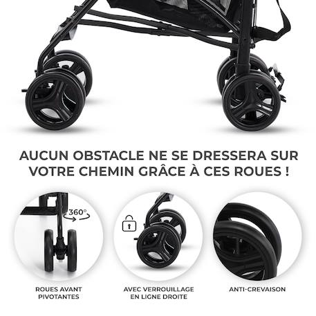 Poussette légère de voyage pliable avec dossier réglable Beige+Green+Grey+Marron 23 - vertbaudet enfant 