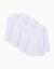 Lot de 3 t-shirts maillot de corps à manches longues en coton peigné Blanc 1 - vertbaudet enfant 