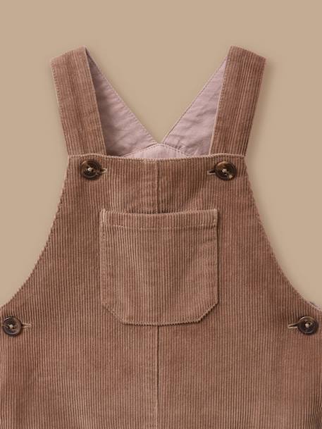 Salopette en velours milleraie bébé Sucre brun 2 - vertbaudet enfant 